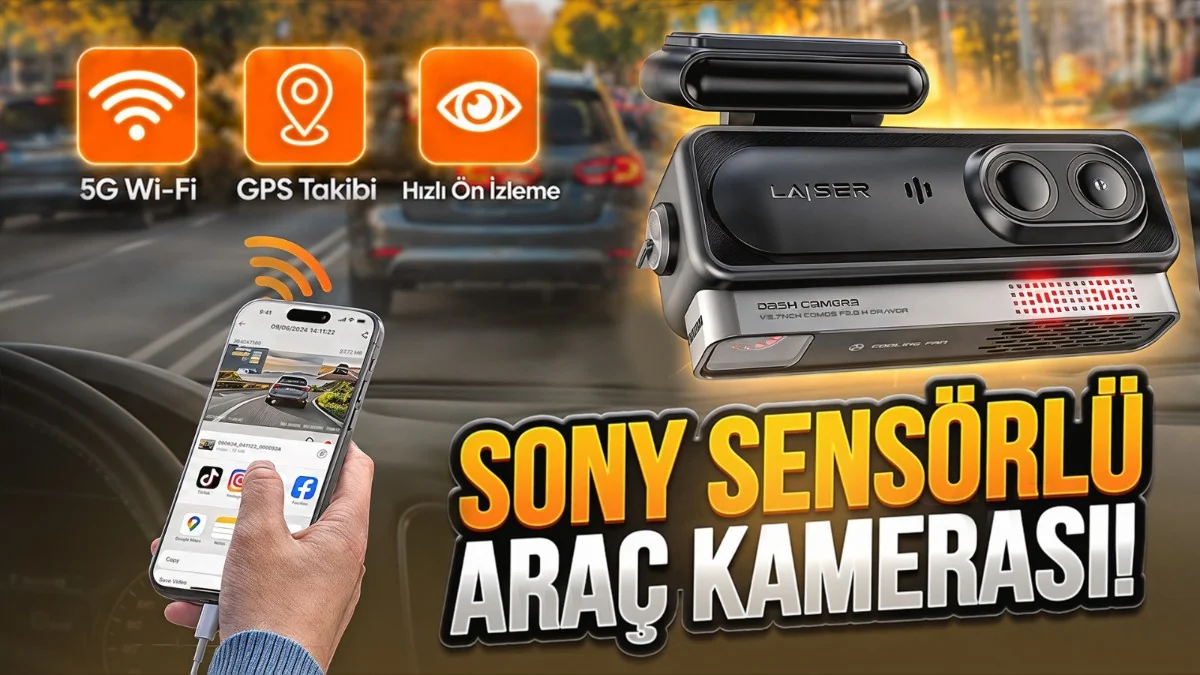 3 Kameralı ve Sony Sensörlü Araç Kamerası - Laiser Alpha 1!