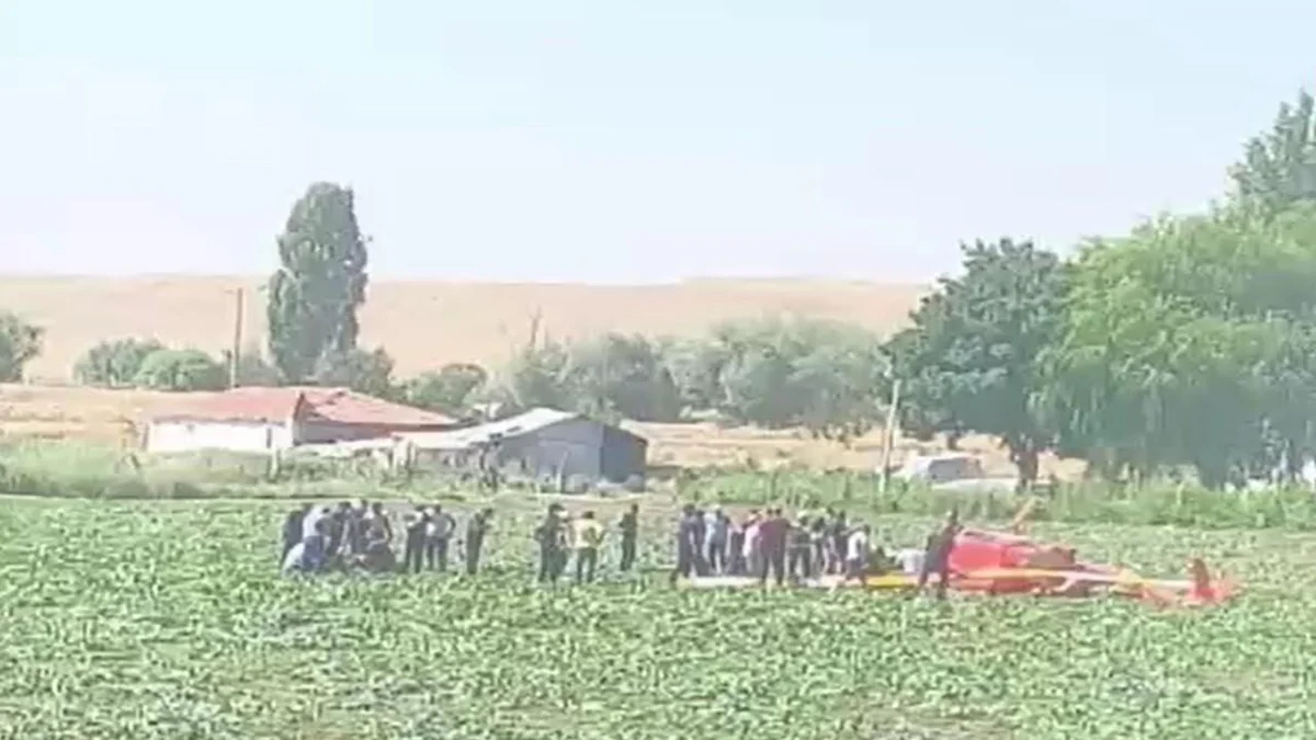 Ankara'da eğitim helikopteri düştü