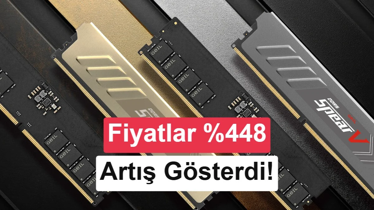 DDR5 bellek fiyatları rekora koşuyor: Yıldan yıla 5 kat artış