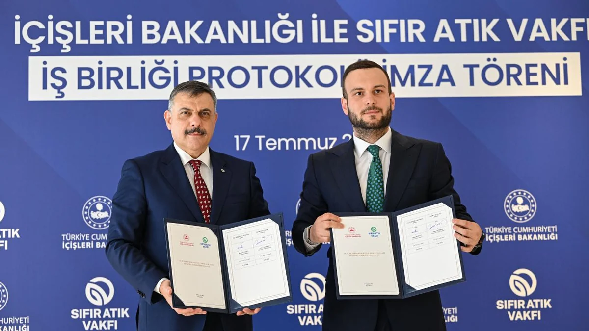 İçişleri Bakanlığı ile Sıfır Atık Vakfı arasında 'sıfır atık' işbirliği protokolü imzalandı