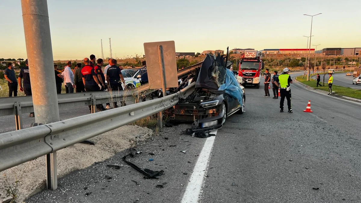Kayseri'de düğün konvoyunda kaza: 1 kişi öldü, 4 kişi yaralandı