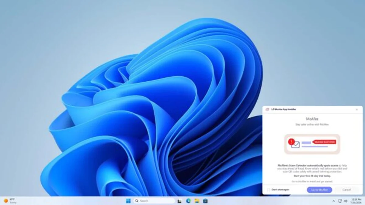 Microsoft, LG monitörlerde çıkan “McAfee” reklamına müdahale etti